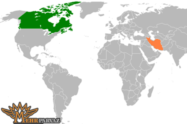 فاصله ایران تا کانادا