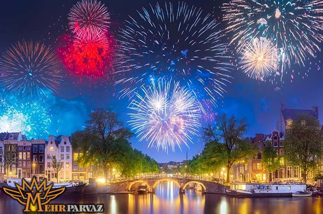 جشن سال نو میلادی در آمستردام