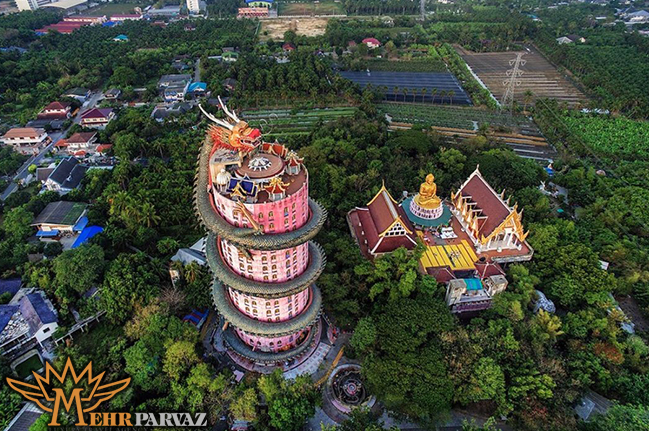 نمای زیبا از بالا معبد وات سامفران تایلند