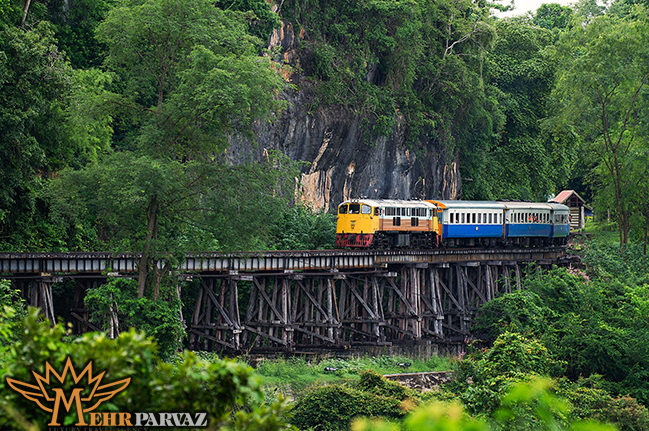 قطار شهر کانچانابوری تایلند