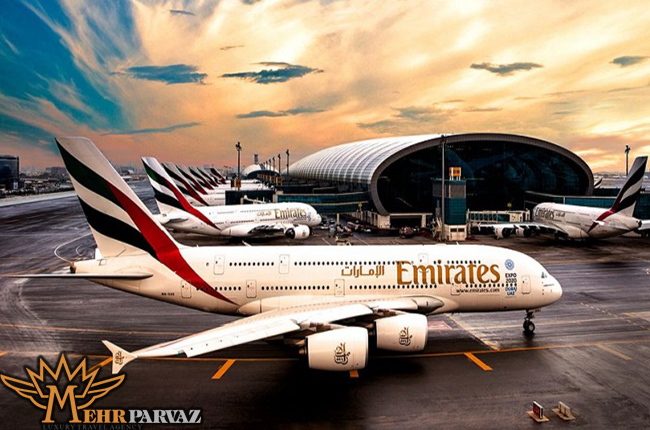 هواپیما های امارات در فرودگاه دبی 