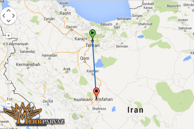 فاصله تهران تا اصفهان چقدر است؟